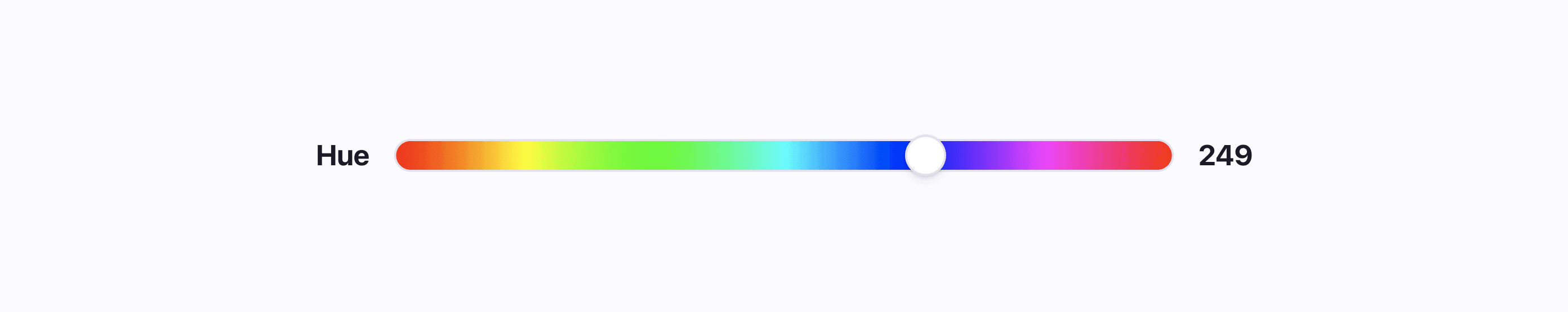 Hue values visualized