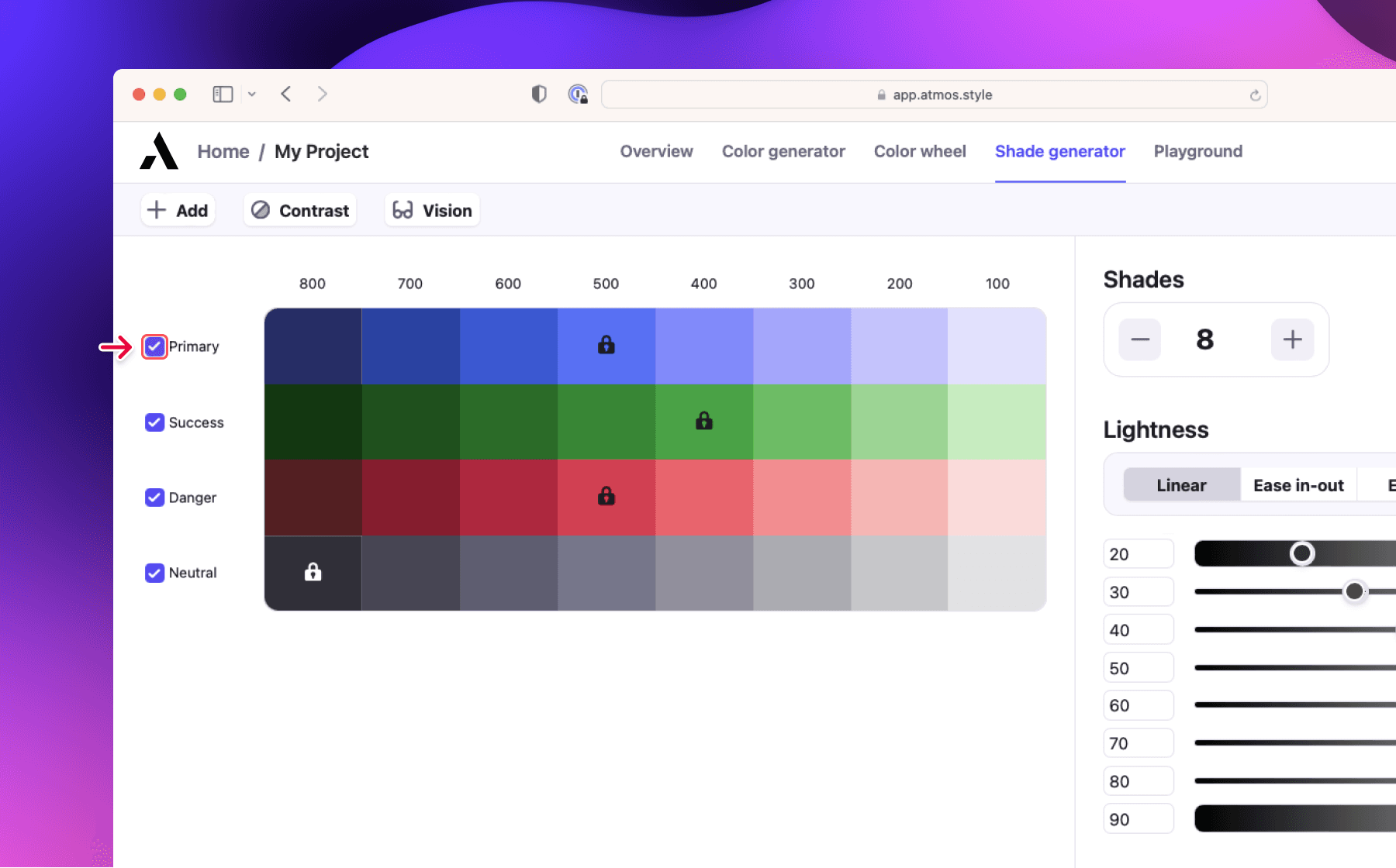 Atmos Shade generator - Exclude color