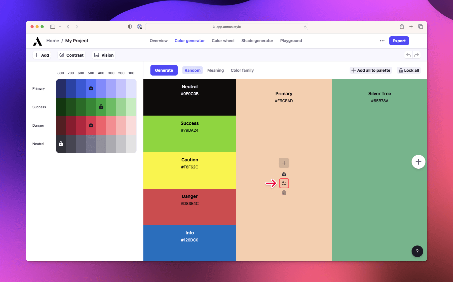 Atmos color generator