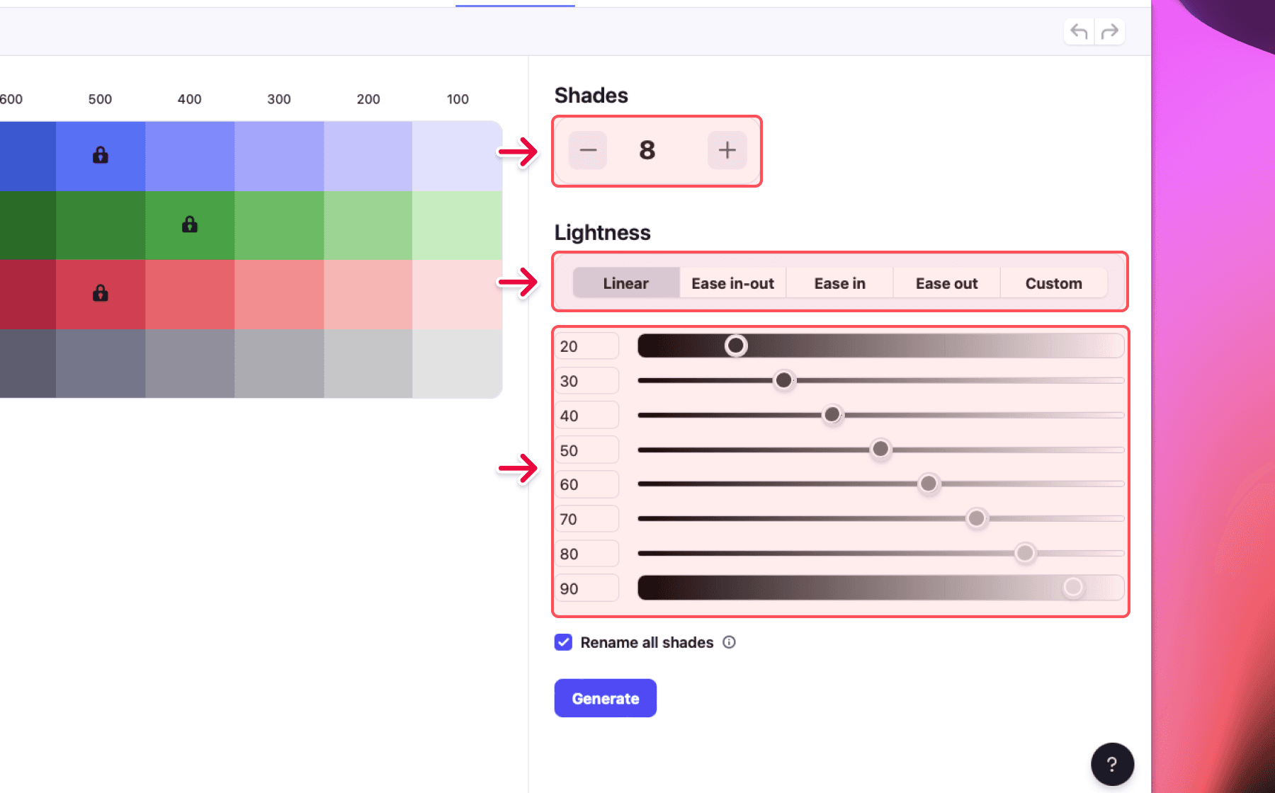 Atmos Shade generator - setup